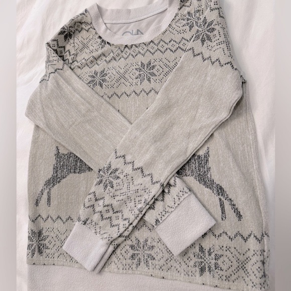 Chaser brand holiday reindeer long sleeve - Picture 5 of 6